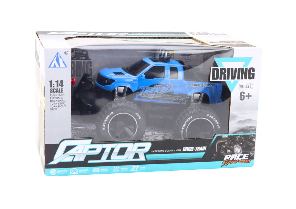 RC auto terénní na dálkové ovládání 1:14 s velkými koly modré