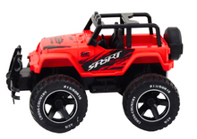 RC auto terénní na dálkové ovládání 1:18 s akumulátorem červené