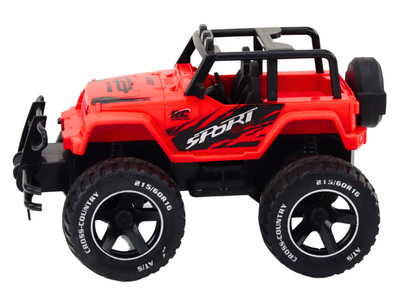 RC auto terénní na dálkové ovládání 1:18 s akumulátorem červené