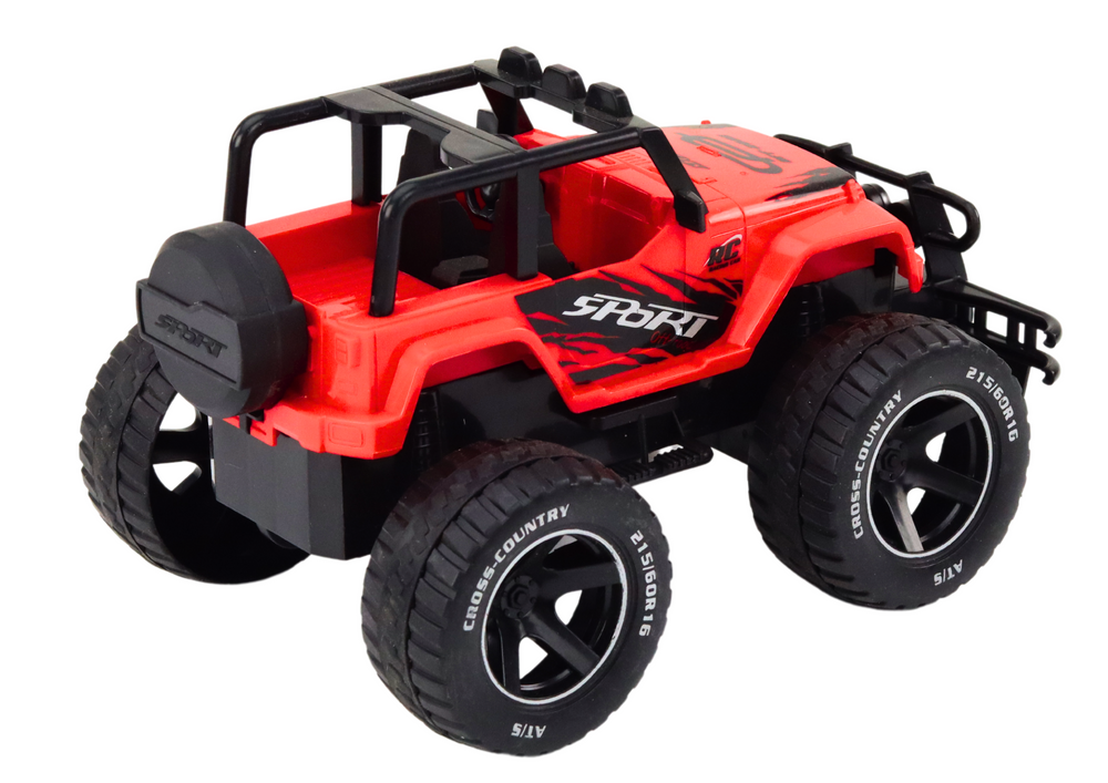 RC auto terénní na dálkové ovládání 1:18 s akumulátorem červené
