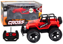 RC auto terénní na dálkové ovládání 1:18 s akumulátorem červené