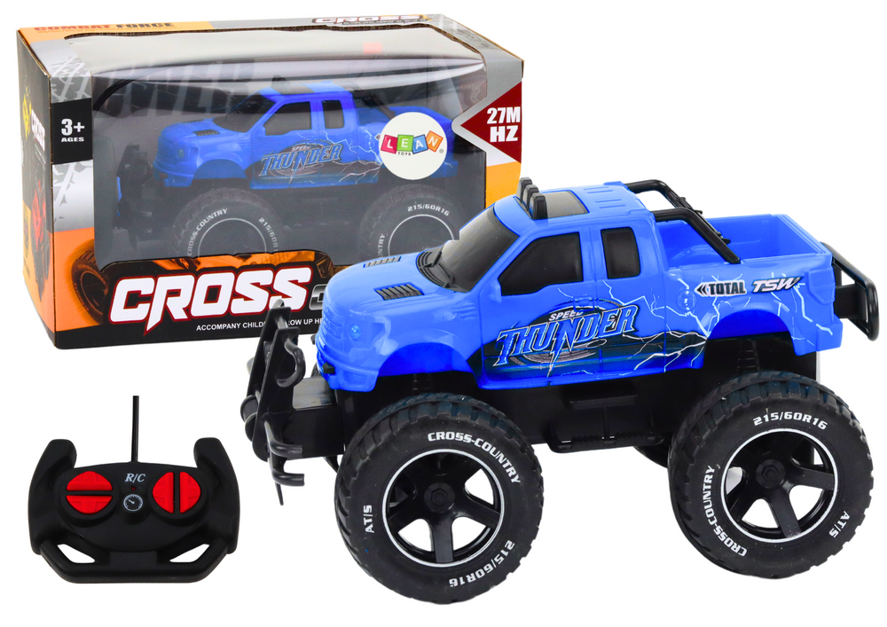 RC auto terénní na dálkové ovládání 1:18 s velkými koly modré