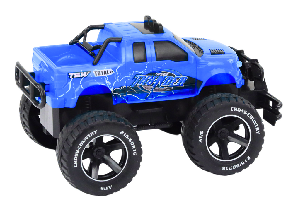 RC auto terénní na dálkové ovládání 1:18 s velkými koly modré