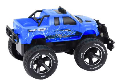 RC auto terénní na dálkové ovládání 1:18 s velkými koly modré