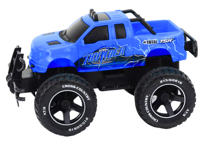 RC auto terénní na dálkové ovládání 1:18 s velkými koly modré