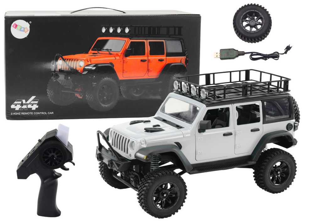RC auto terénní na dálkové ovládání 2.4G pohon 4x4 šedé