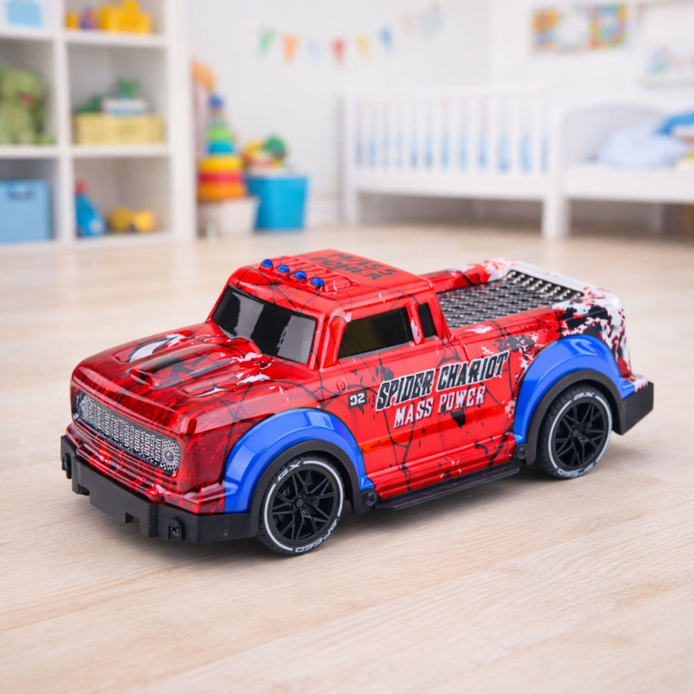 RC auto terénní pavouk s červenými světly – řízené na dálku