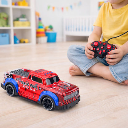 RC auto terénní pavouk s červenými světly – řízené na dálku