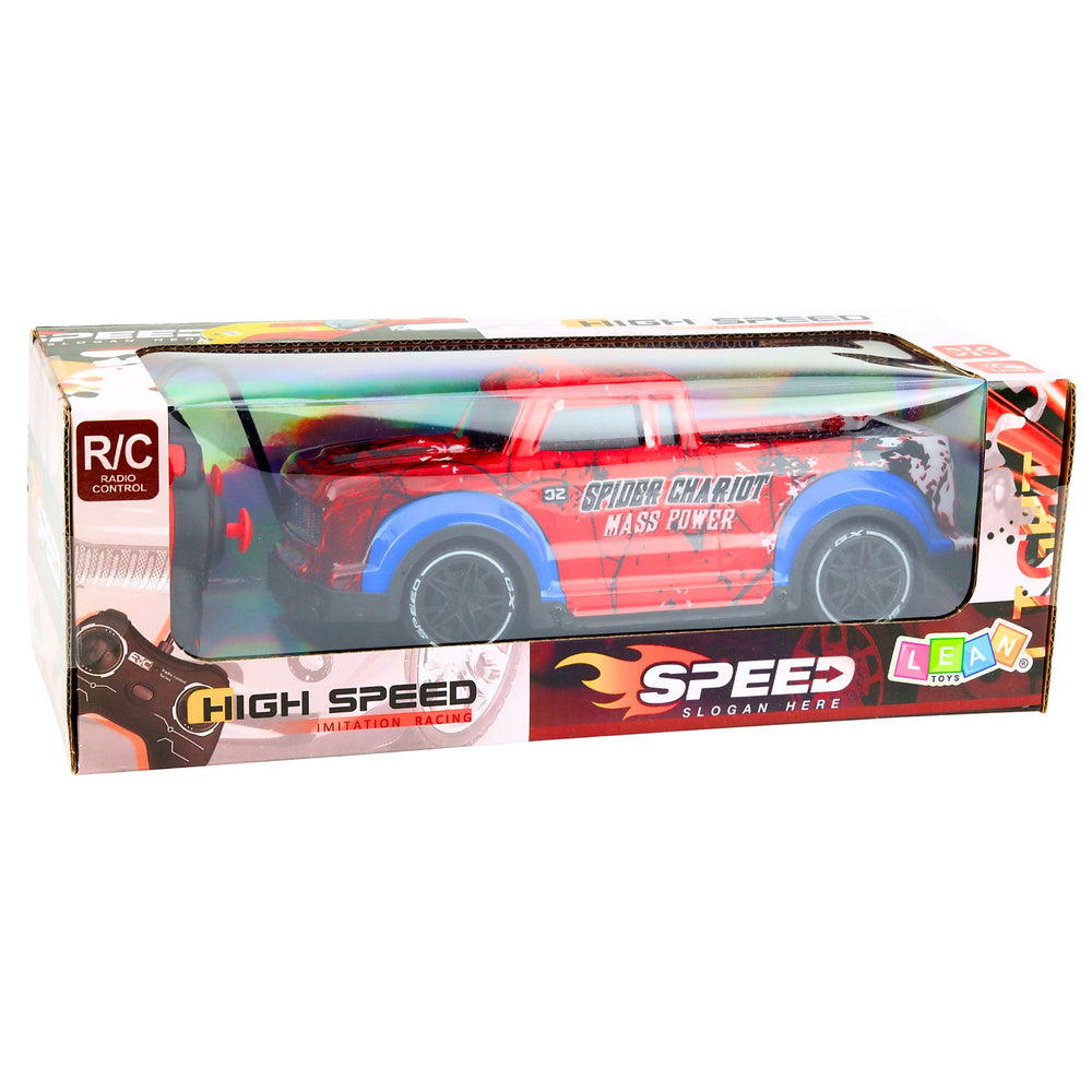RC auto terénní pavouk s červenými světly – řízené na dálku