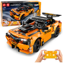 RC auto ze stavebních kostek na dálkové ovládání – oranžové