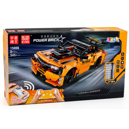 RC auto ze stavebních kostek na dálkové ovládání – oranžové