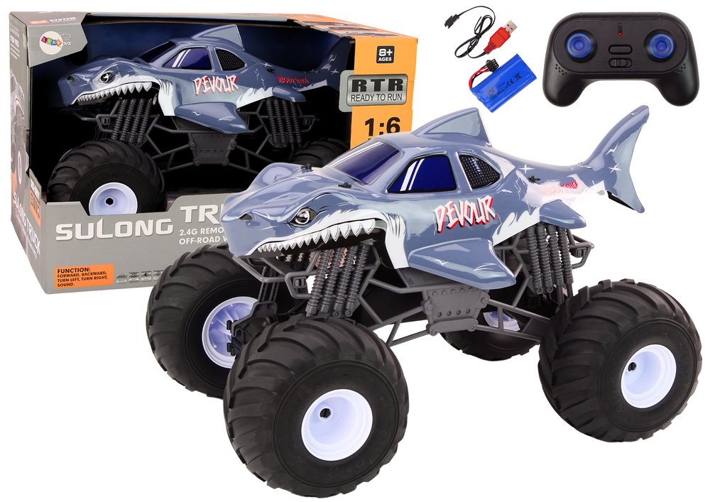 RC auto Žralok 1:6 – terénní 2.4G dálkové ovládání
