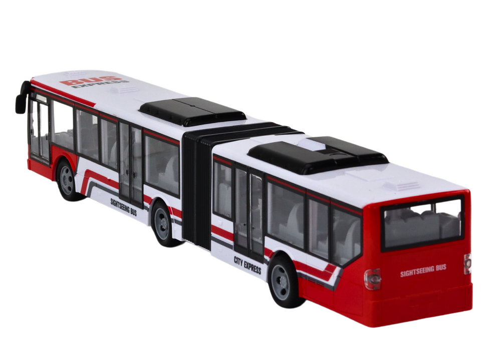 RC autobus městský s LED světly – červeno bílý | hračka