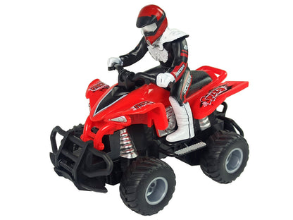 RC čtyřkolka na dálkové ovládání 1:16 s pilotem červená