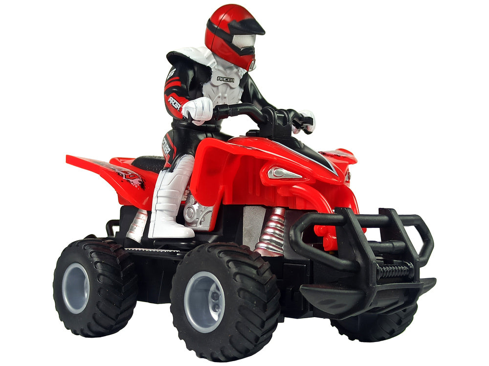 RC čtyřkolka na dálkové ovládání 1:16 s pilotem červená
