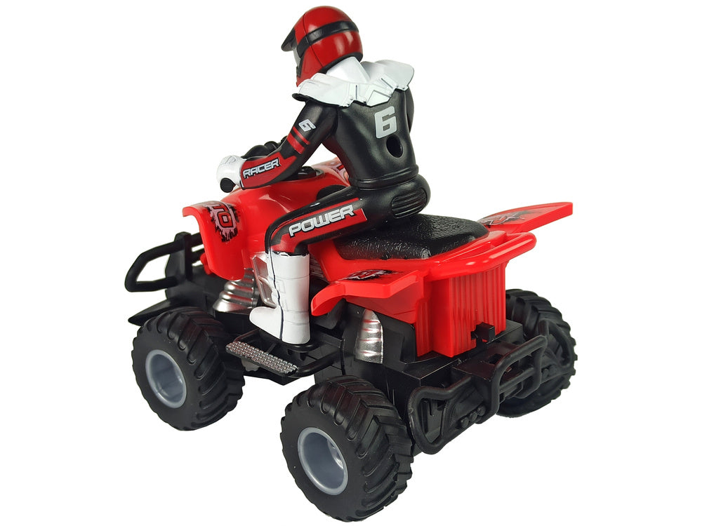RC čtyřkolka na dálkové ovládání 1:16 s pilotem červená