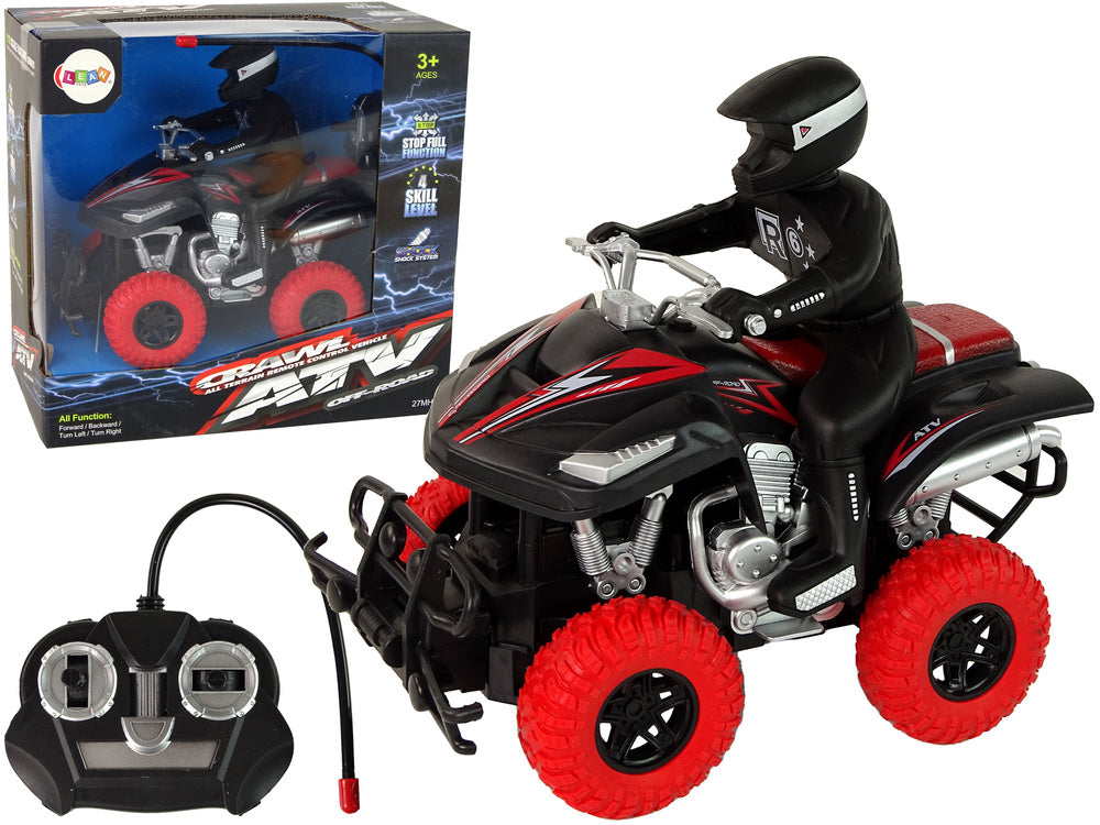 RC čtyřkolka terénní 1:18 – s pilotem | černá červená
