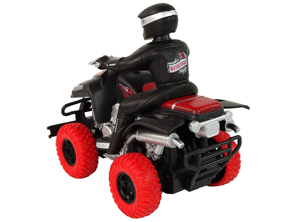 RC čtyřkolka terénní 1:18 – s pilotem | černá červená