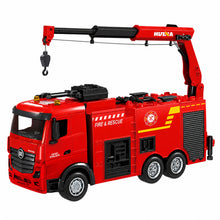 RC hasičské auto s jeřábem a vodním dělem 1:18 – Huina