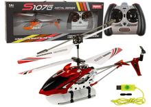RC helikoptér s gyroskopem a LED osvětlením – Syma S107G červený