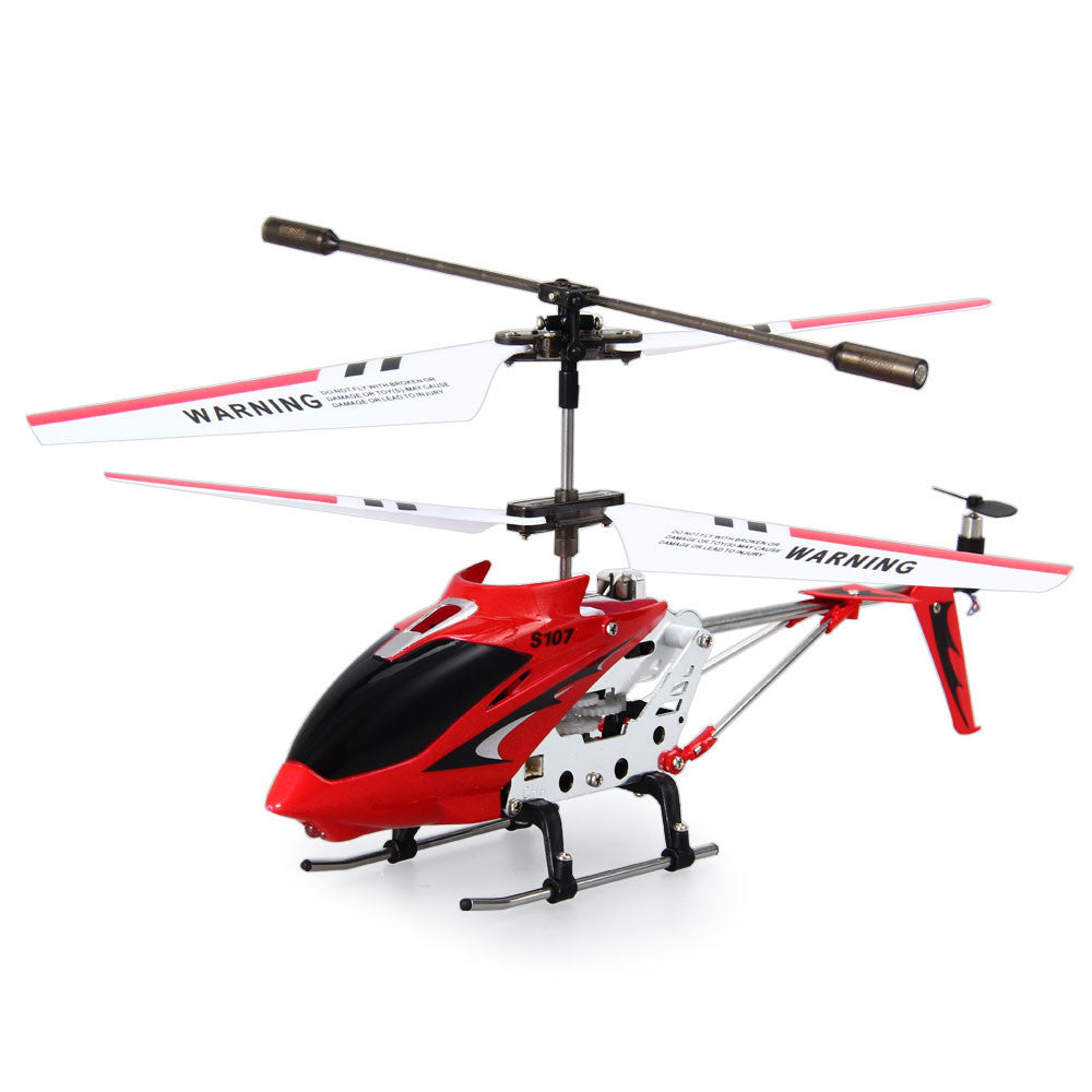 RC helikoptér s gyroskopem a LED osvětlením – Syma S107G červený