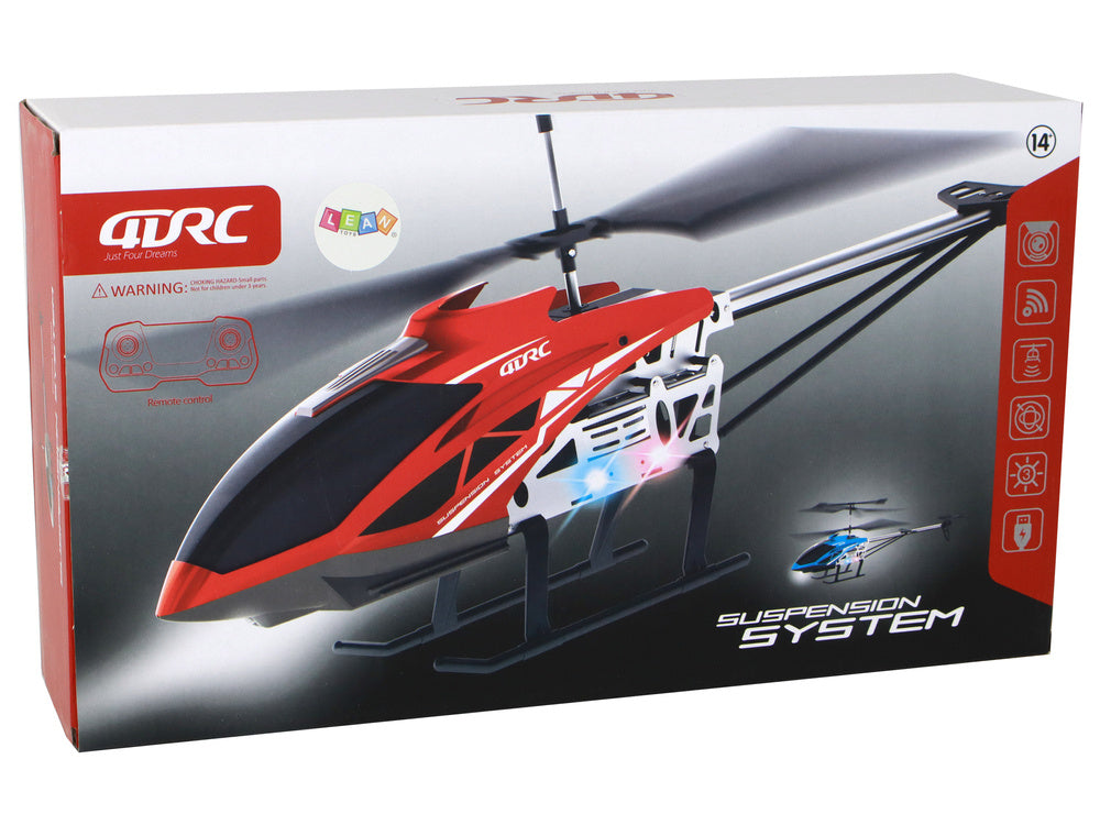RC Helikoptéra 70cm s LED světly – červená na dálkové ovládání