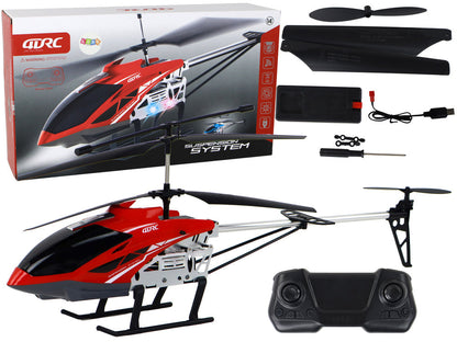 RC Helikoptéra 70cm s LED světly – červená na dálkové ovládání