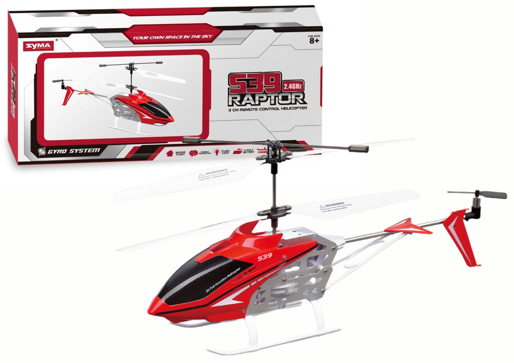 RC helikoptéra s dálkovým ovládáním 30cm – SYMA S39 1 červená