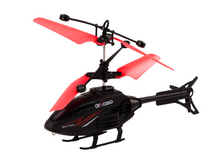 RC helikoptéra s gyroskopem a ovládáním rukou červená