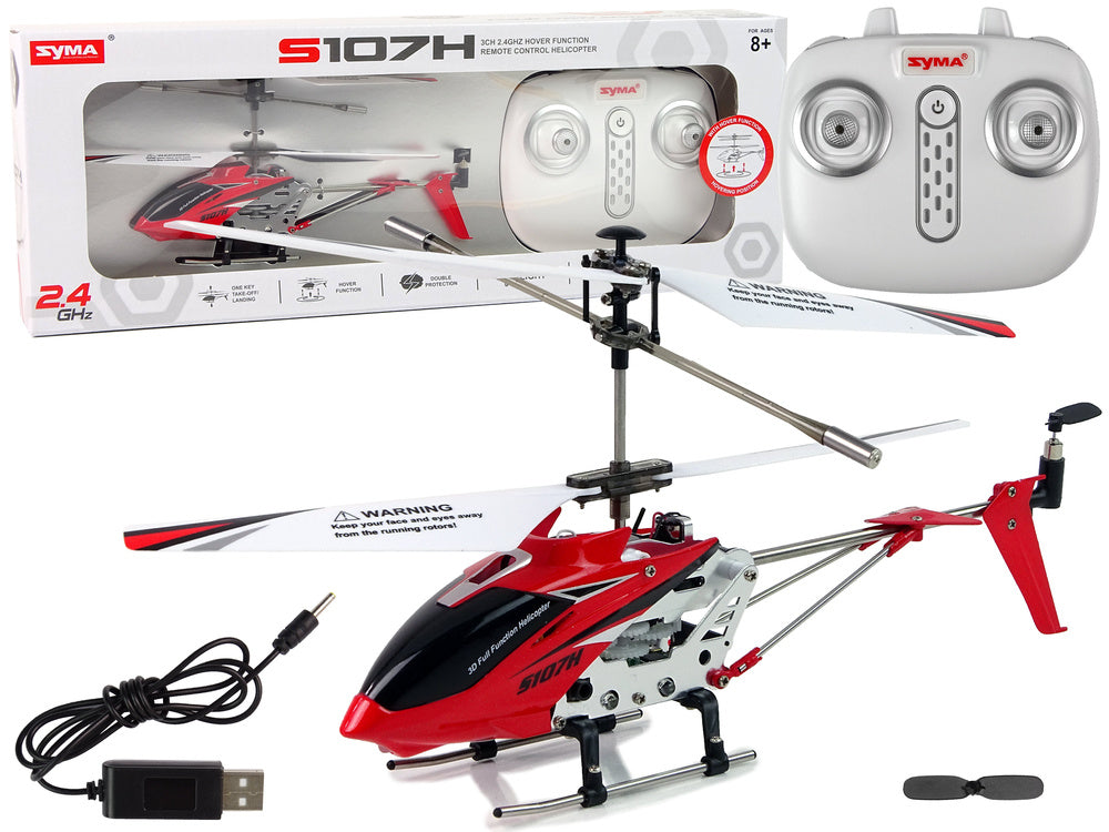 RC helikoptéra SYMA S107H – s gyroskopem 2,4GHz | červená