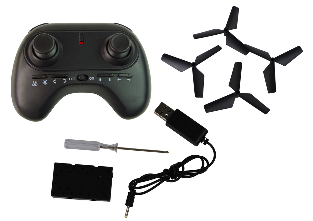 RC letadlo dron s dálkovým ovládáním – LED světla | modré
