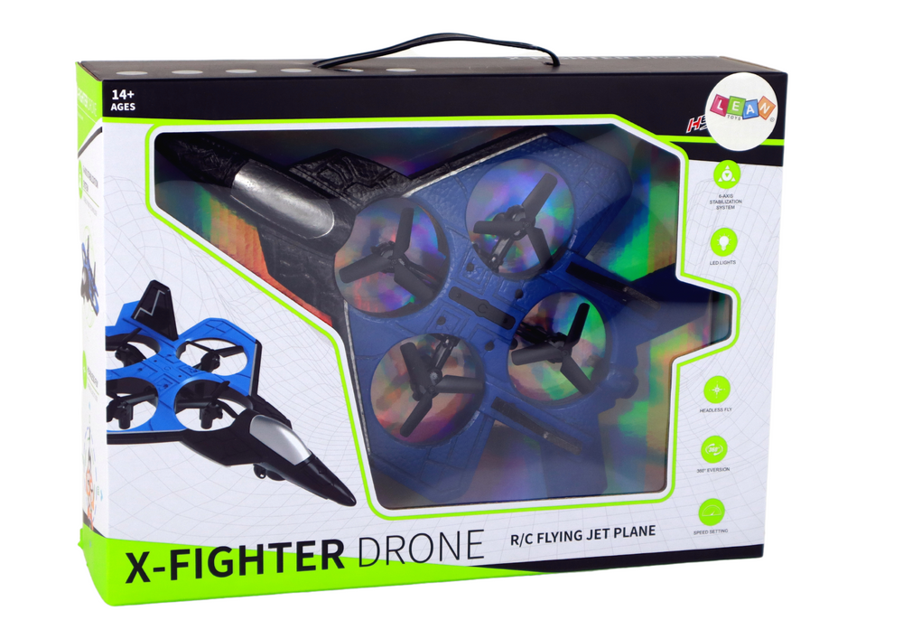 RC letadlo dron s dálkovým ovládáním – LED světla | modré