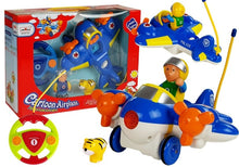 RC letadlo s pilotem a volantem pro děti od 3 let – modré