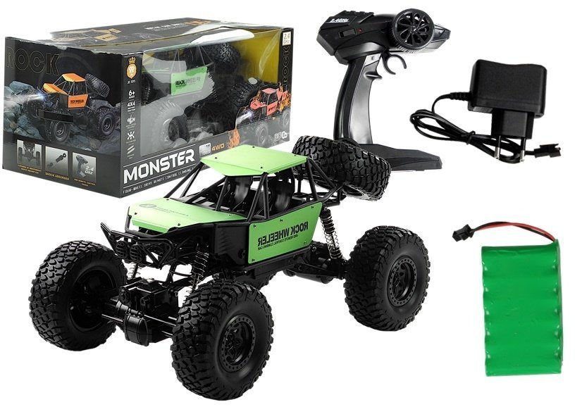 RC Monster Truck s odpružením a dálkovým ovládáním zelený