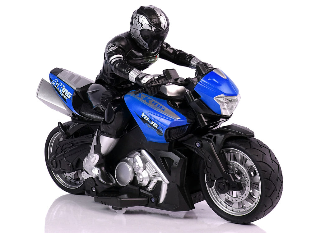 RC motocykl na dálkové ovládání 2.4G dosah 35m 1:10 modrý
