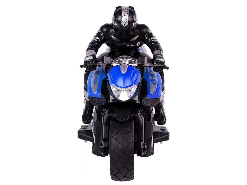 RC motocykl na dálkové ovládání 2.4G dosah 35m 1:10 modrý