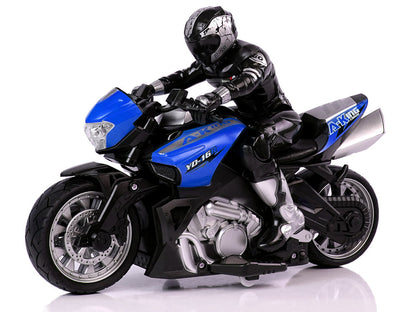 RC motocykl na dálkové ovládání 2.4G dosah 35m 1:10 modrý