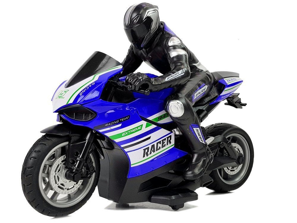RC motocykl na dálkové ovládání 2.4G dosah 35m modrý