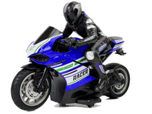 RC motocykl na dálkové ovládání 2.4G dosah 35m modrý
