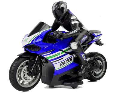RC motocykl na dálkové ovládání 2.4G dosah 35m modrý
