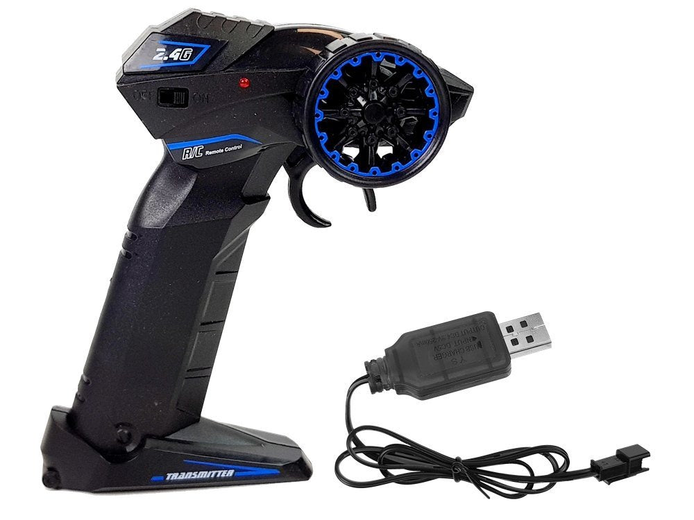 RC motocykl na dálkové ovládání 2.4G dosah 35m modrý