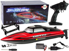 RC motorový člun 2,4G s dálkovým ovládáním 20 25 km/h červený