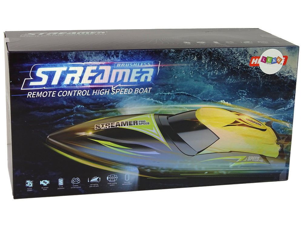 RC motorový člun 2,4G s dálkovým ovládáním 35 km/h červený