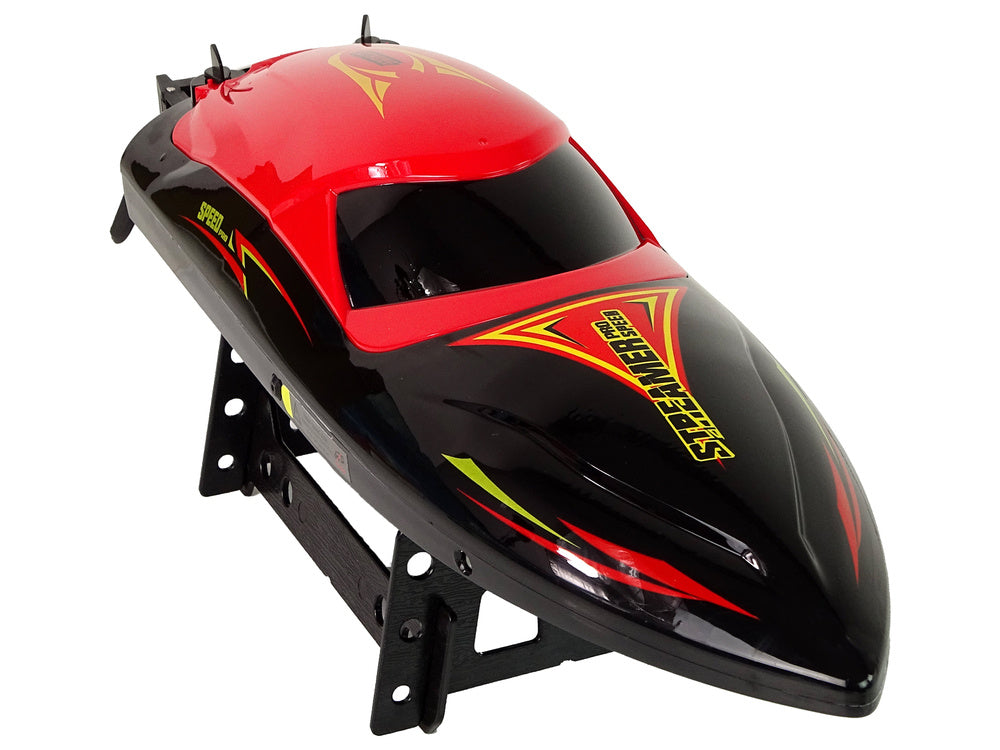RC motorový člun 2,4G s dálkovým ovládáním 35 km/h červený