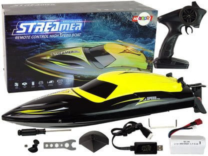 RC motorový člun na dálkové ovládání 2,4G 35 km/h žlutý