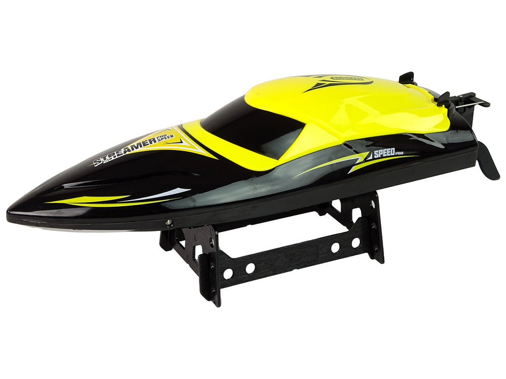 RC motorový člun na dálkové ovládání 2,4G 35 km/h žlutý