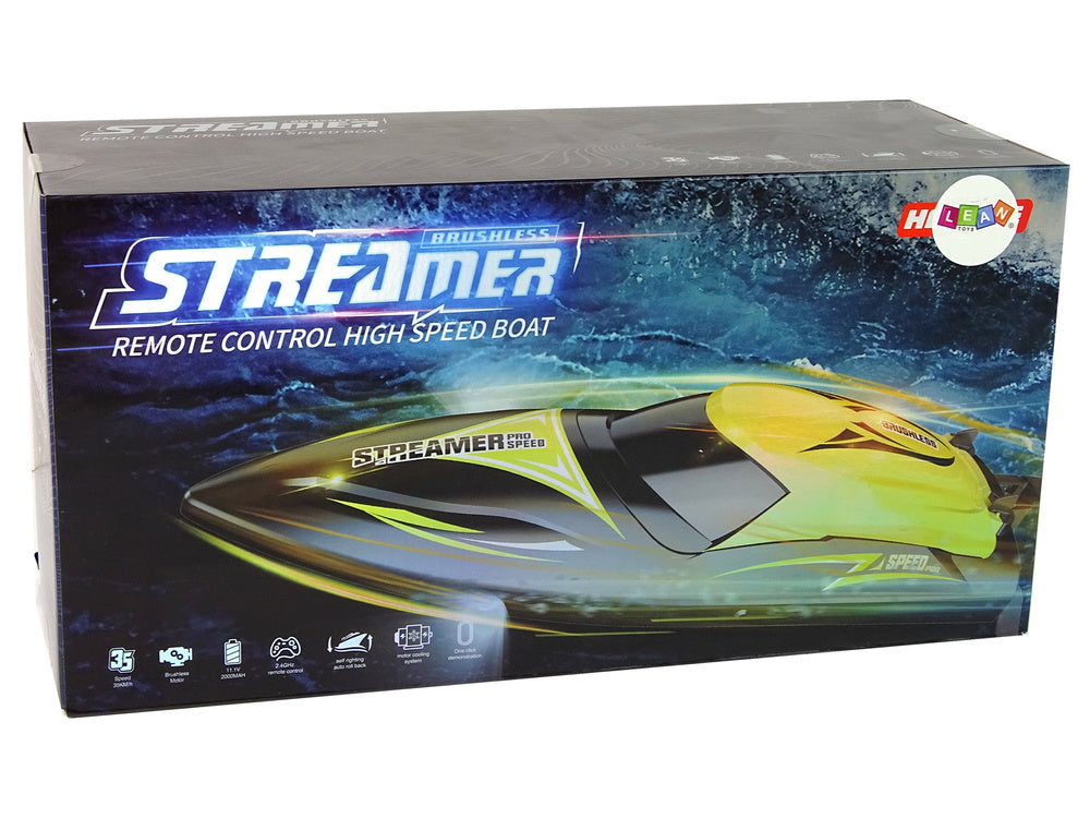 RC motorový člun na dálkové ovládání 2,4G 35 km/h žlutý