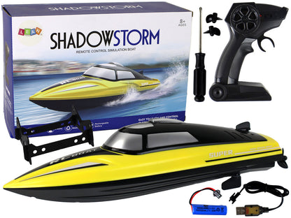 RC motorový člun na dálkové ovládání 2.4G žlutý – pro děti od 8 let