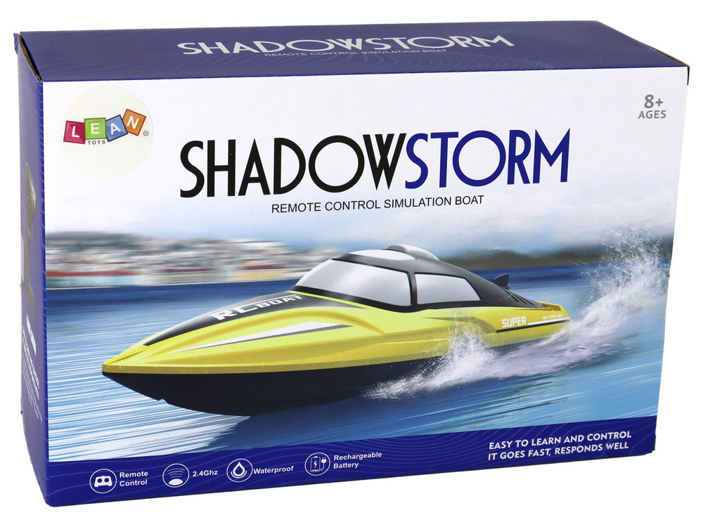 RC motorový člun na dálkové ovládání 2.4G žlutý – pro děti od 8 let