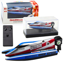 RC motorový člun na dálkové ovládání 2.4GHz modro stříbrný 14cm